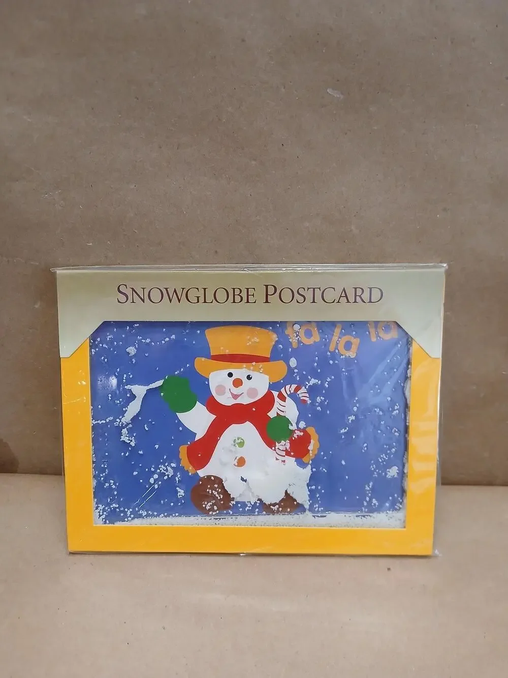 Mr. Christmas Snowglobe Postcard 2008 New Sealed Holiday Snowman Greeting Card